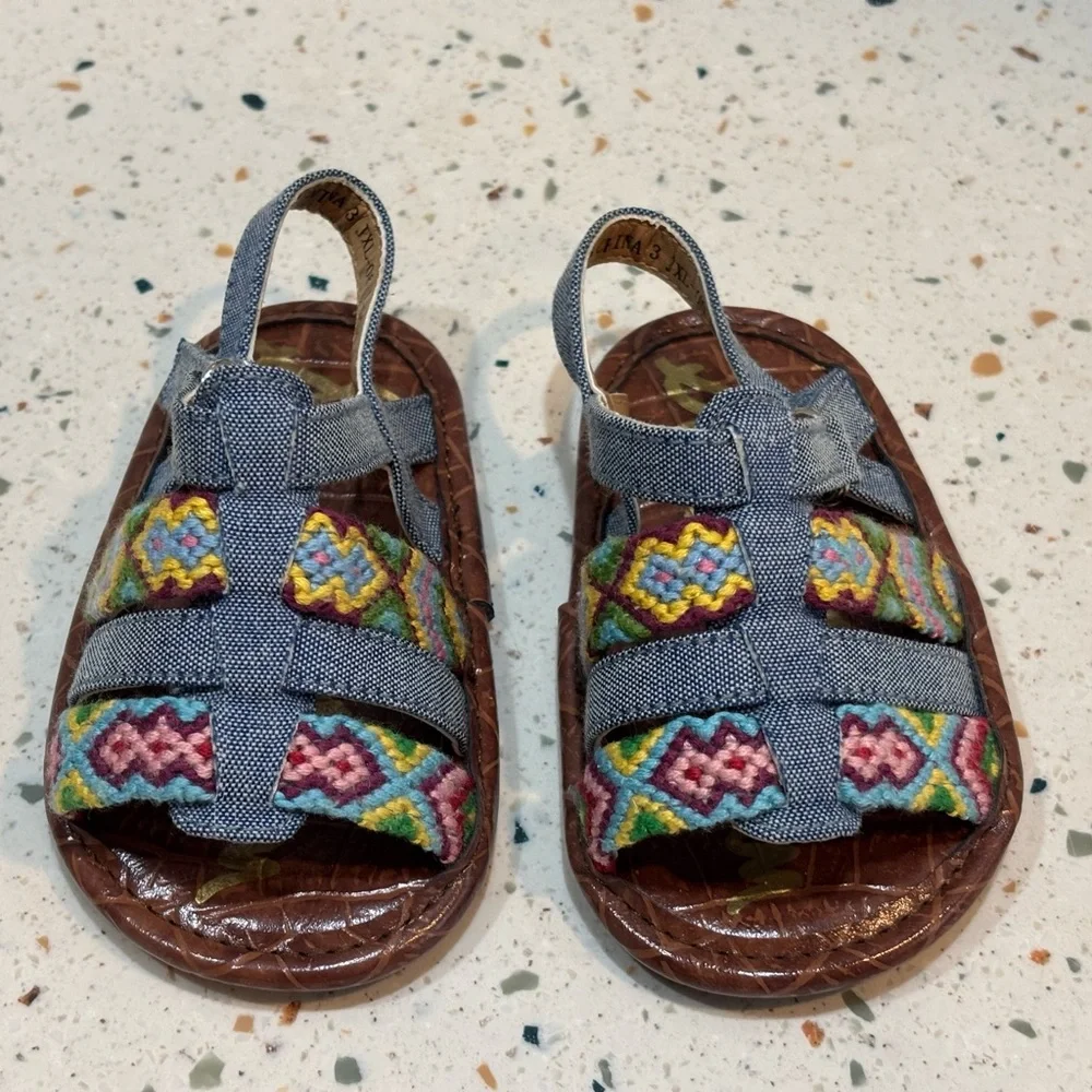 Sam Edelman Colorful Patterned Infant Size‎ 3 Sandals